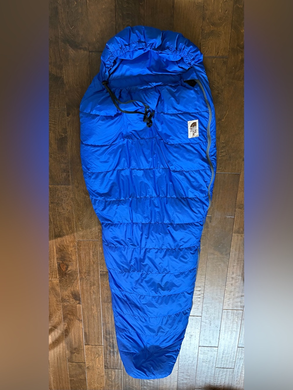 Vintage The North Face Blue Kazoo Sleeping Bag Brown Label Regular LH 1980s USA